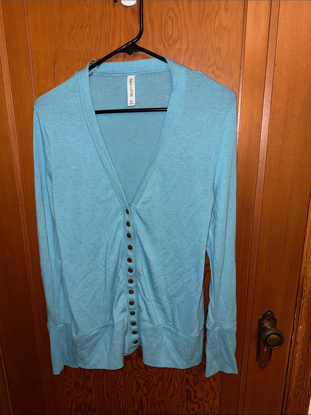 Zenana Outfitters Light Blue V-Neck Button-Front Cardigan